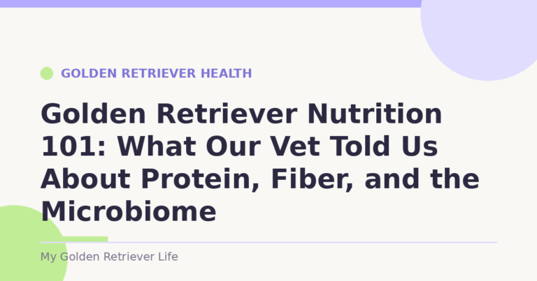 Golden Retriever Nutrition 101: What Our Vet Told Us About Protein, Fiber, and the Microbiome