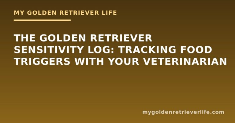 The Golden Retriever Sensitivity Log: Tracking Food Triggers With Your Veterinarian