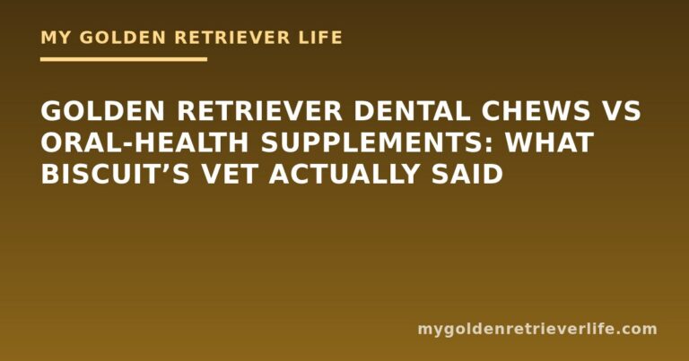 Golden Retriever Dental Chews vs Oral-Health Supplements: What Biscuit’s Vet Actually Said