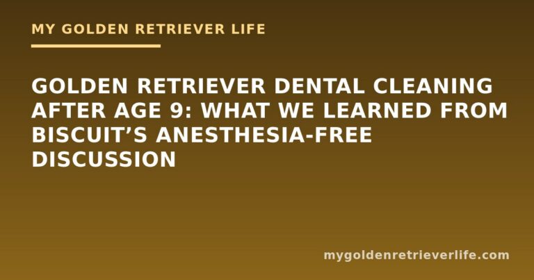 Golden Retriever Dental Cleaning After Age 9: What We Learned From Biscuit’s Anesthesia-Free Discussion