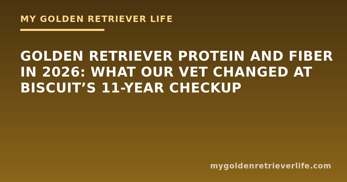 Golden Retriever Protein and Fiber in 2026: What Our Vet Changed at Biscuit’s 11-Year Checkup